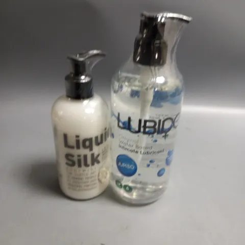 2 X PERSONAL LUBE. LUBIDO 500ML AND LIQUID SILK 250ML