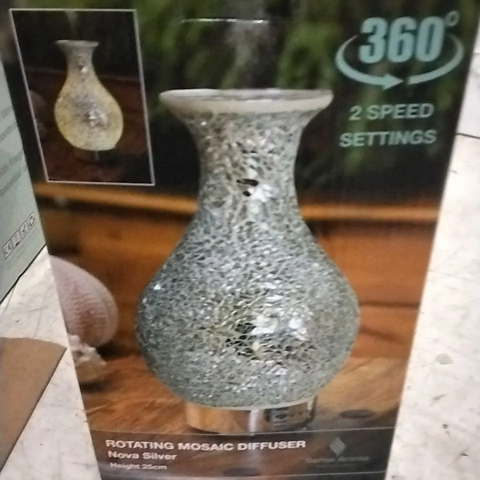 SENSE AROMA ELECTRIC ROTATING MOSAIC DIFFUSER NOVA SILVER