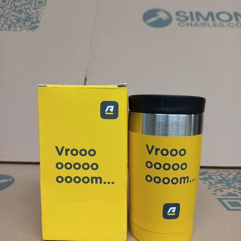 VROOOM YELLOW INSULATED TRAVEL MUG
