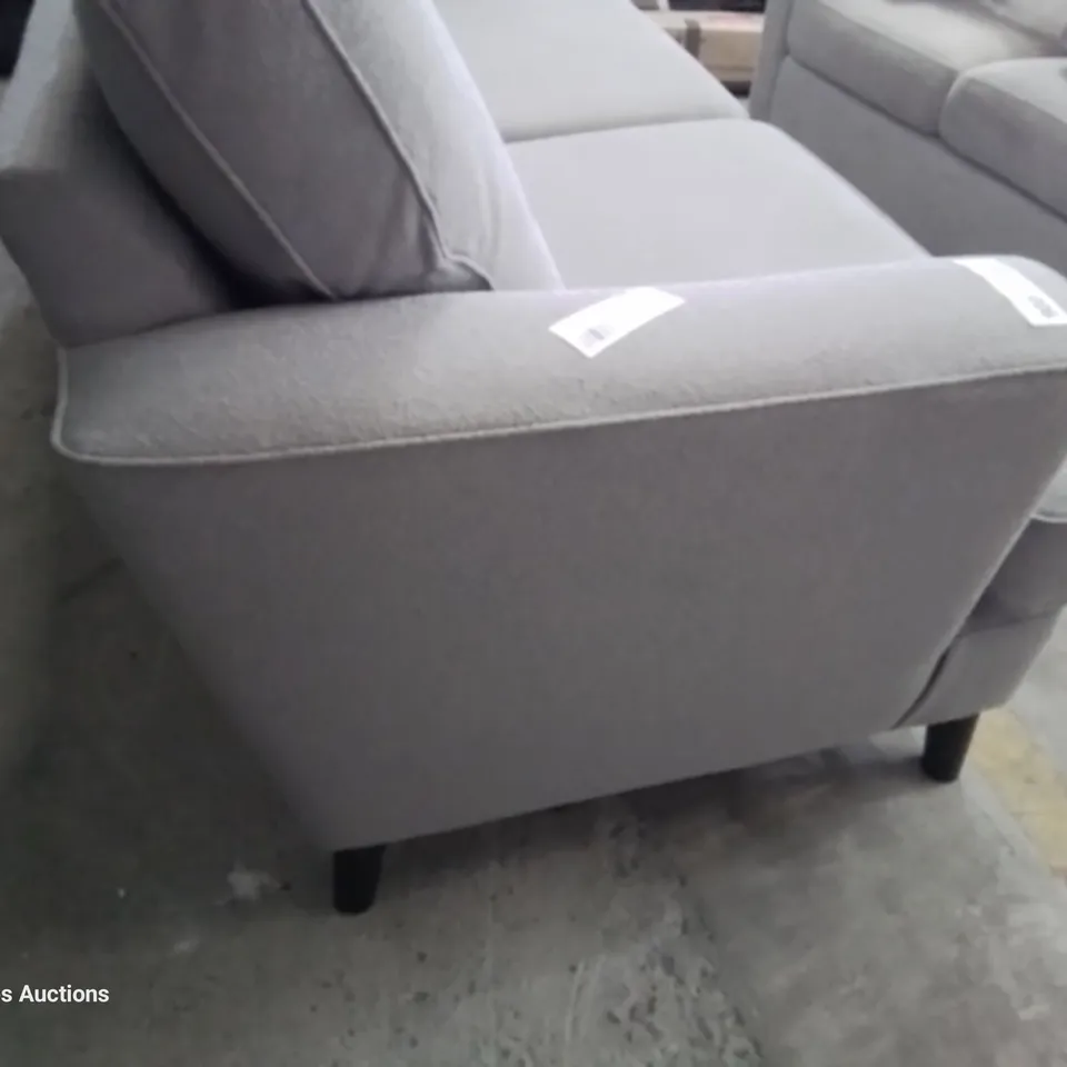 QUALITY DESIGNER ABBEY THREE SEATER SOFA GREY FABRIC 