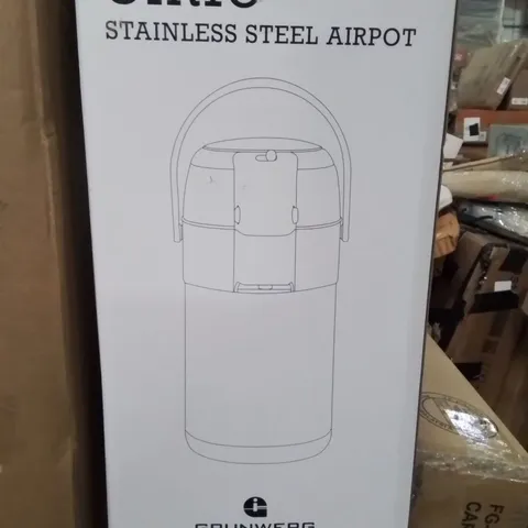 Boxed pioneer stainless steel push pump airpot (1 box)