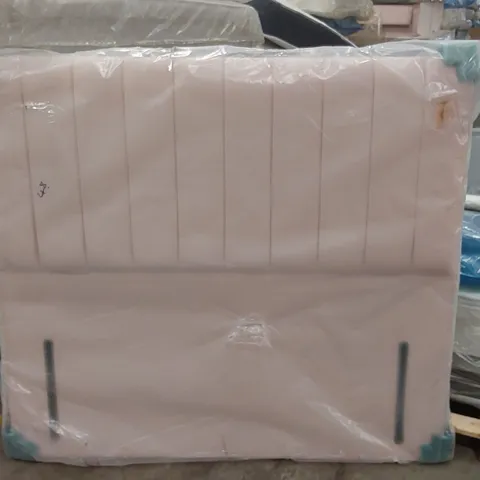 QUALITY BAGGED PINK VELVET KING SIZE HEADBOARD