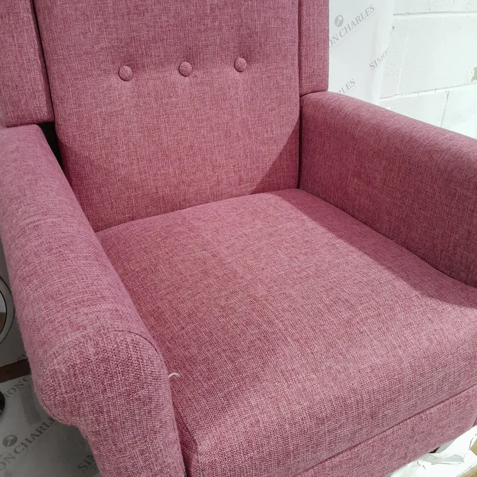 SMALL PINK ARM CHAIR / COLLECTION ONLY 