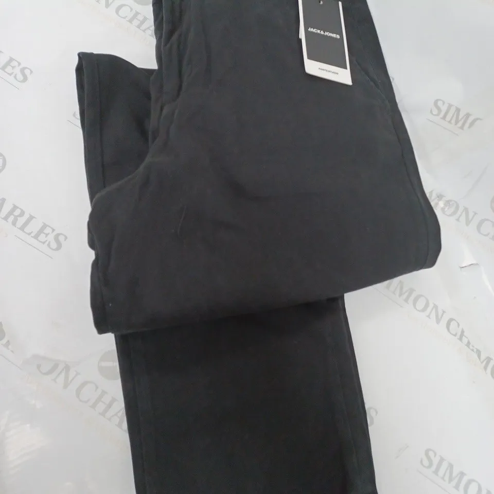 JACK & JONES JPSTKANE JJBOWIE SA NOOS TROUSERS, BLACK - SIZE 32 / "34
