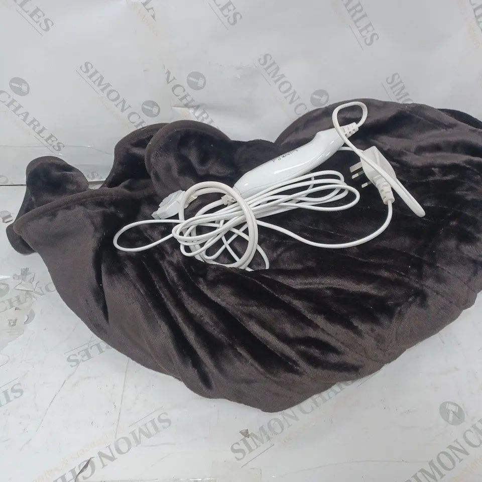 COZEE HOME HEATED TV BLANKET CHOCOLATE