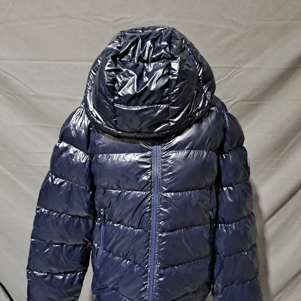 NAPAPIJRI ZIPPED BUBBLE COAT IN NAVY SIZE UNSPECIFIED