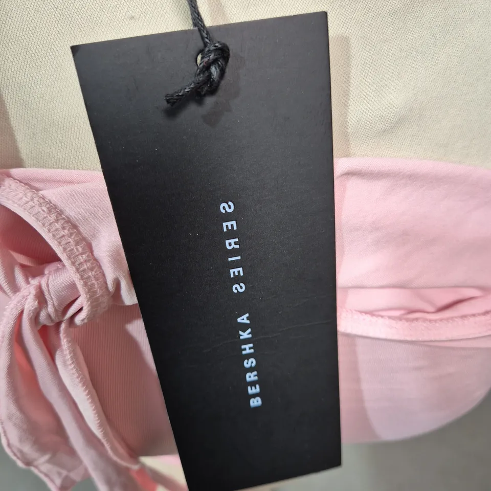 BERSHKA PINK CUT-OUT SHOULDER TOP – WOMEN'S, SIZE S