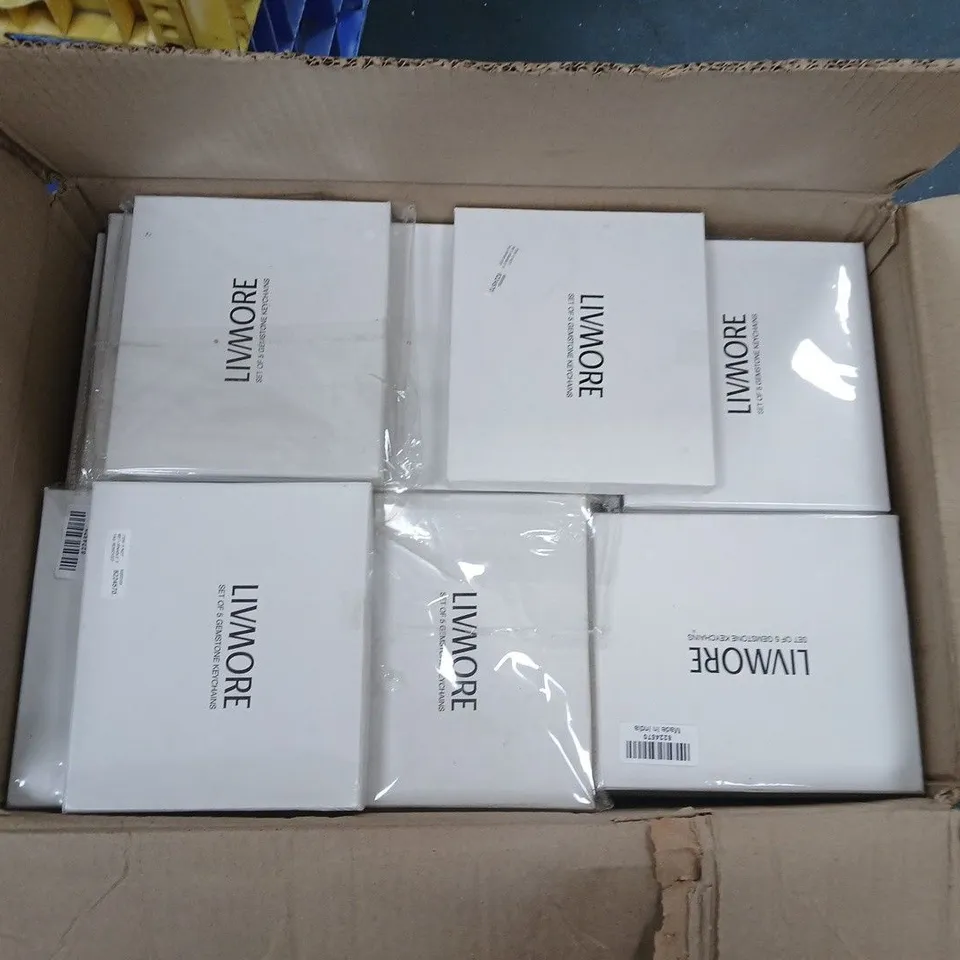 LARGE QUANTITY OF LIVMORE SET OF 5 GEMSTONE KEYCHAINS