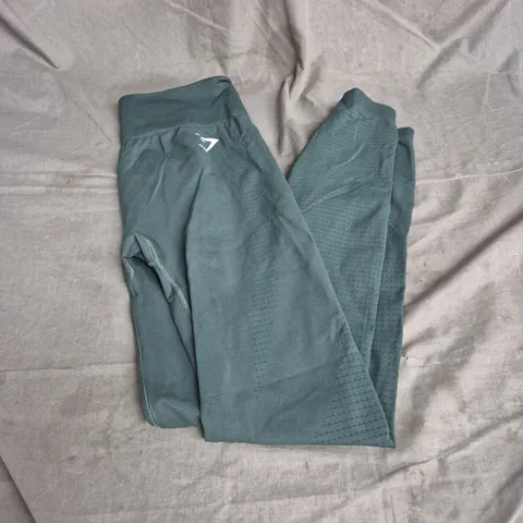 GYMSHARK LEGGINGS IN GREEN SIZE M