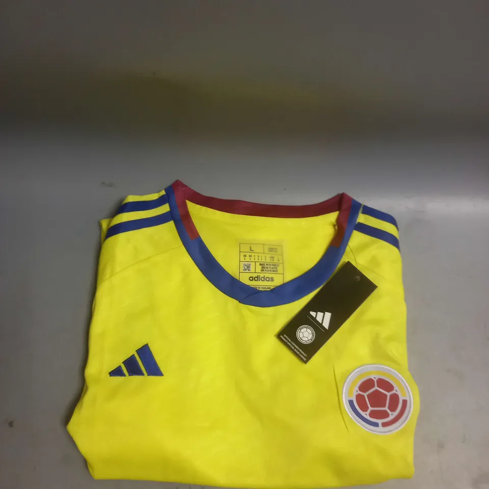 ADIDAS FOOTBALL SLIM FIT JERSEY IN YELLOW SIZE L