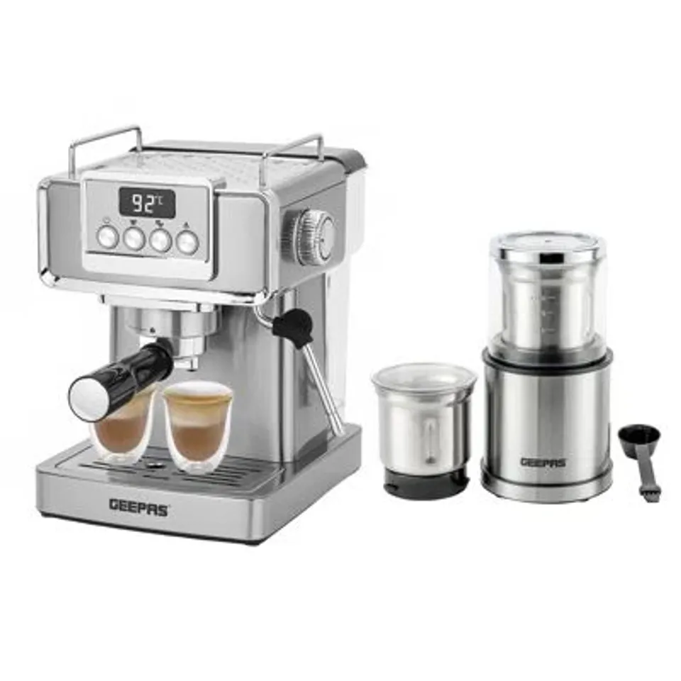 BOXED ESPRESSO WITH MILK FROTHER AND GRINDER (1 BOX)