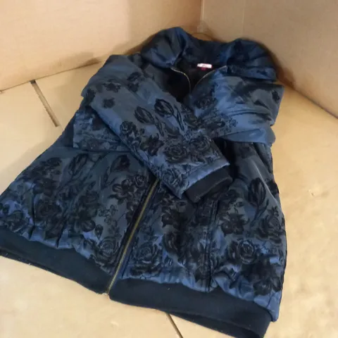 JOE BROWNS SIZE 14 NAVY FLOWER DETAILED JACKET