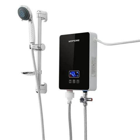 BOXED 6KW TANKLESS ELECTRIC WATER HEATER WITH SHOWER HEAD DIGITAL TEMPERATURE DISPLAY