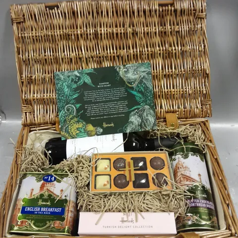 HARRODS HAMPER WITH HEART - COLLECTION ONLY