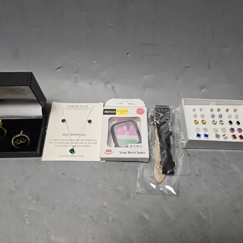 APPROXIMATELY 15 ASSORTED JEWELLERY ITEMS TO INCLUDE - WATCH , NECKLACE , EARRINGS  ETC