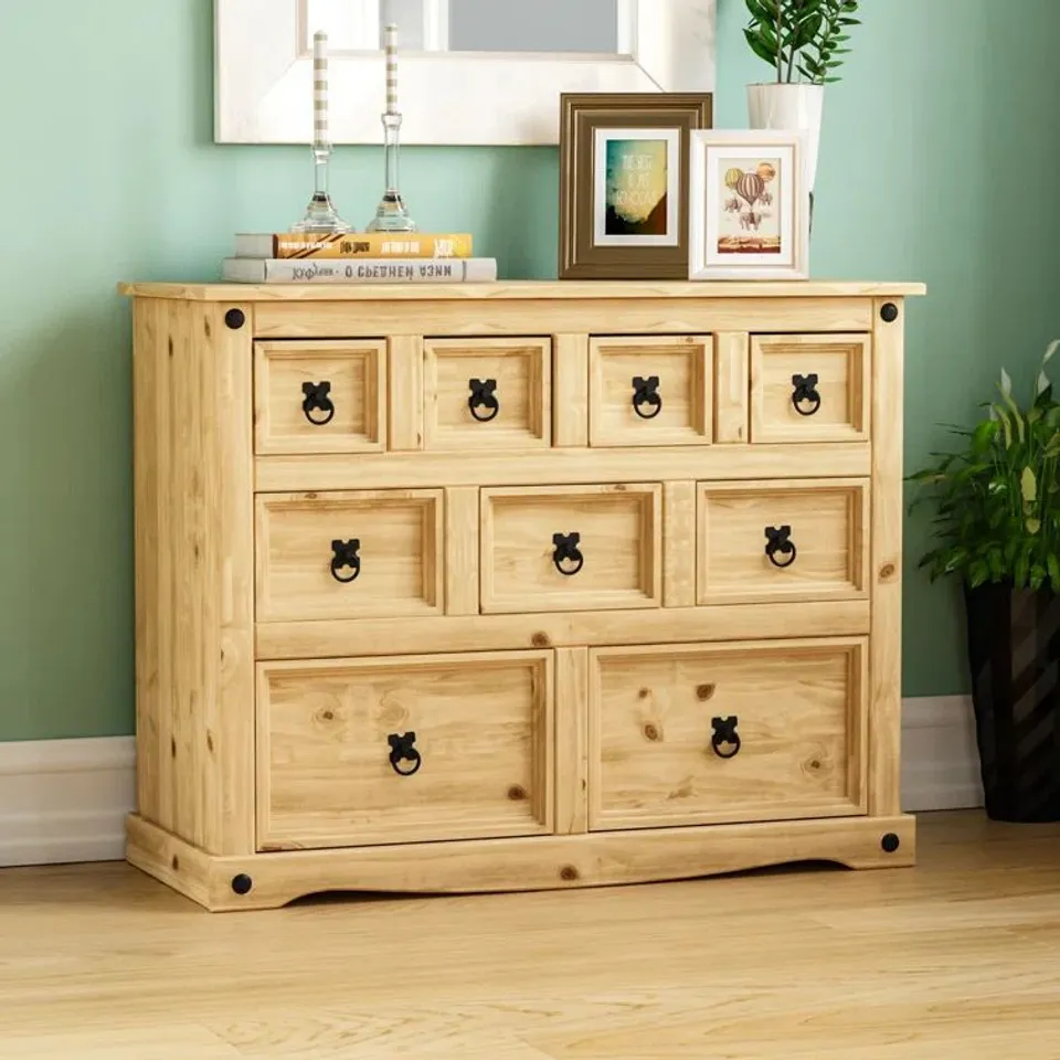 BOXED KOMMODE HAROLD CHEST OF 9_& DRAWERS