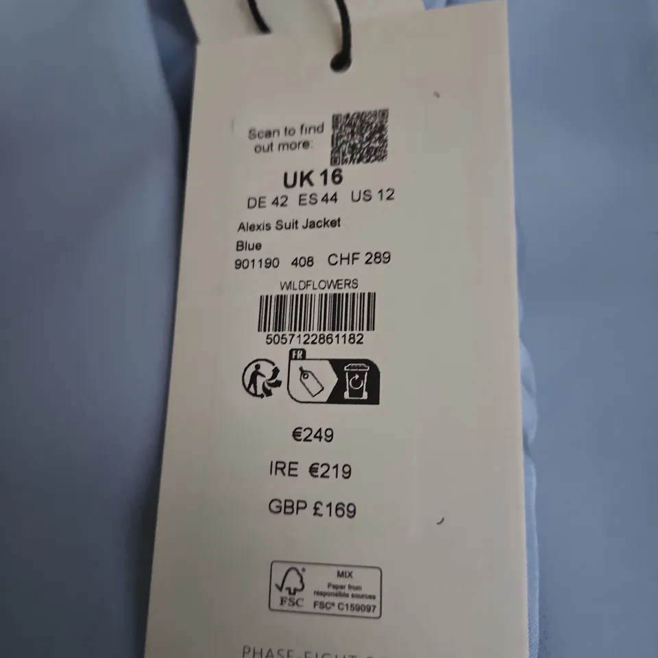 PHASE EIGHT ALEXIS SUIT JACKET – BLUE, UK 16 (WOMEN'S)