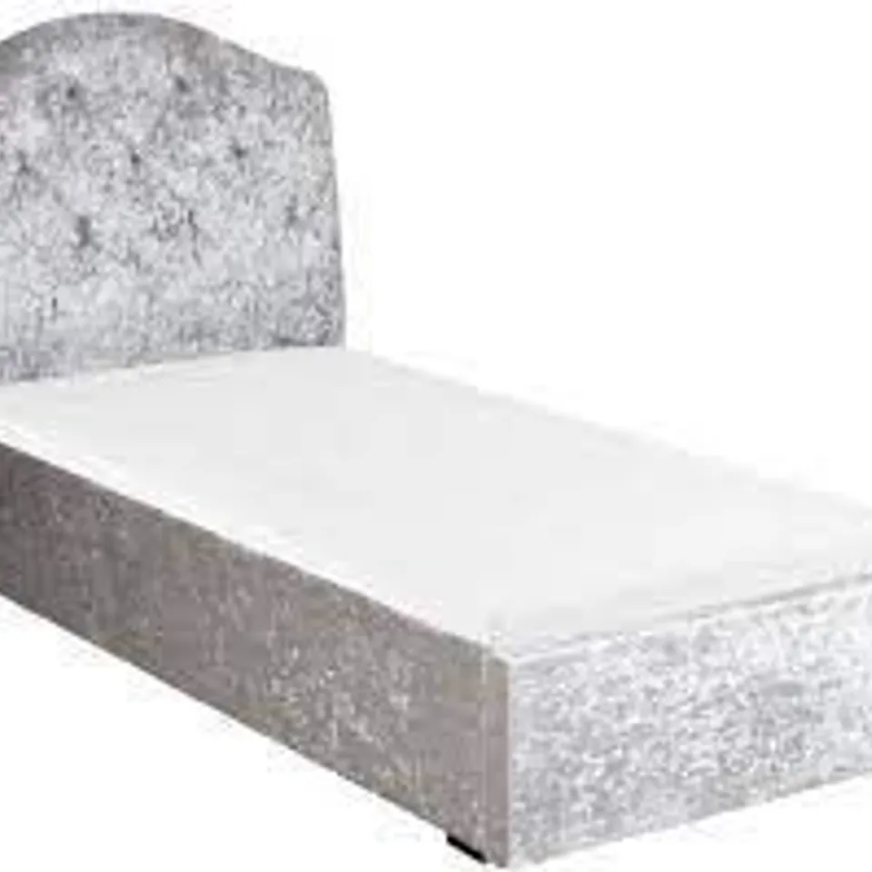 BOXED GRADE 1 MANDARIN SINGLE STORAGE BED - SILVER (3 BOXES) 