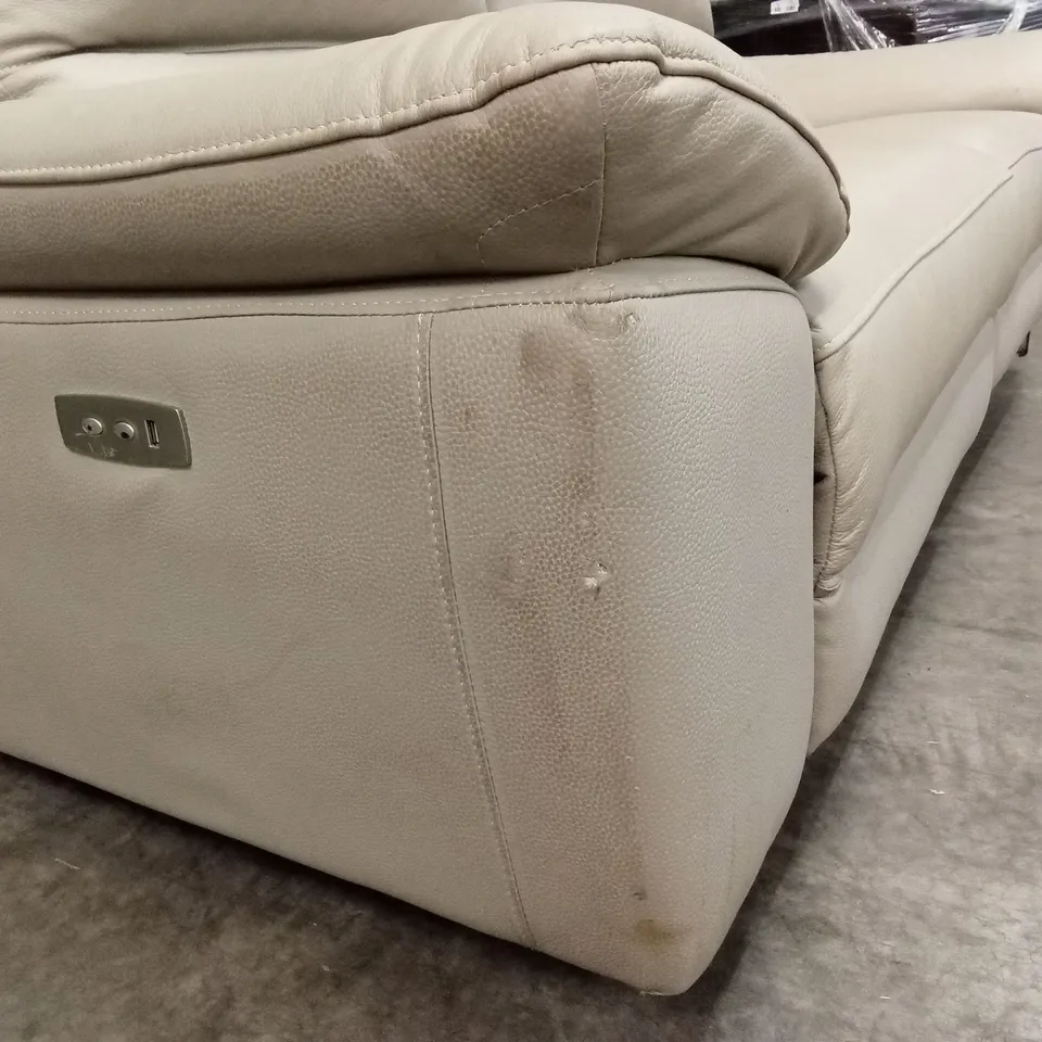 DESIGNER 3 SEATER LEATHER ELECTRIC RECLINER SOFA