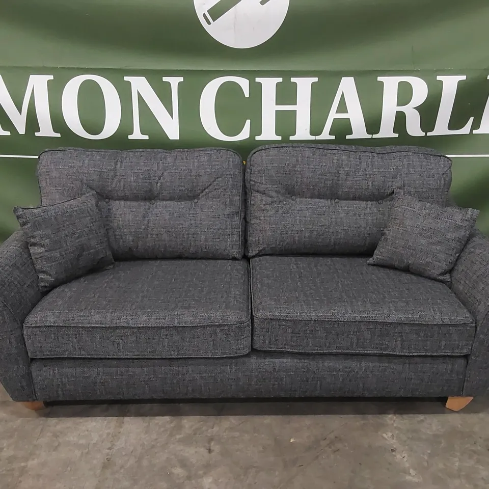 HALSTOW 3 SEATER FABRIC SOFA - CHARCOAL  RRP £899