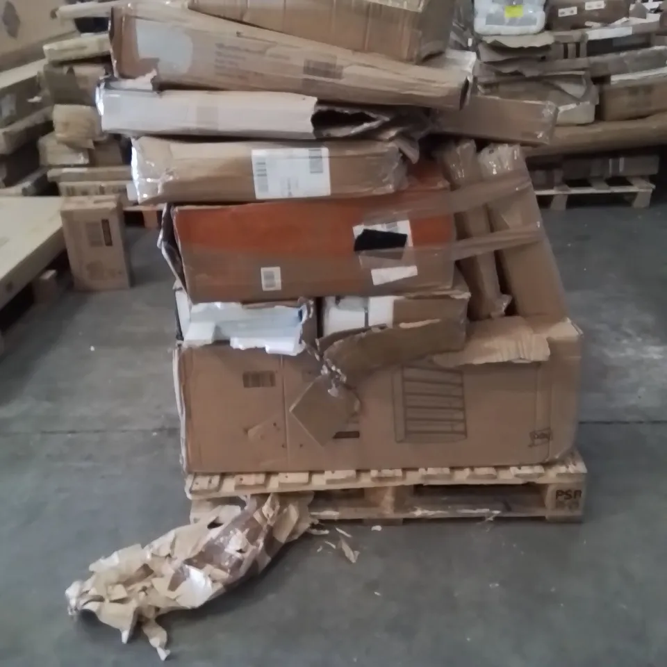 PALLET CONTAINING NEO PRODUCTS SUCH AS;GAMING CHAIR,HEATED THROW,SHOE RACK