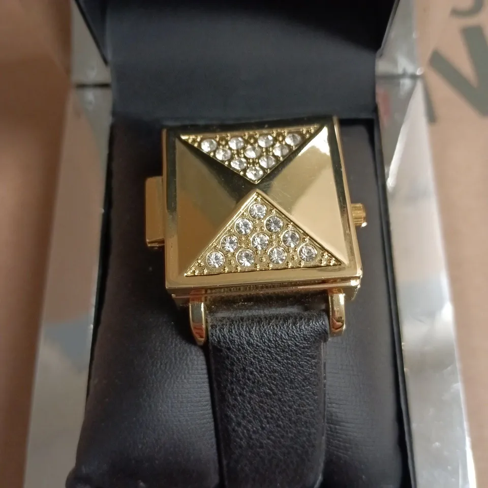 BEBE WOMEN'S WRISTWATCH IN GOLD TONE WITH DIAMANTE DETAIL