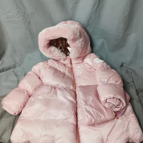 BAKER BY TED BAKER KIDS' PINK PADDED COAT WITH ADDED PURSE 2-3 YEARS