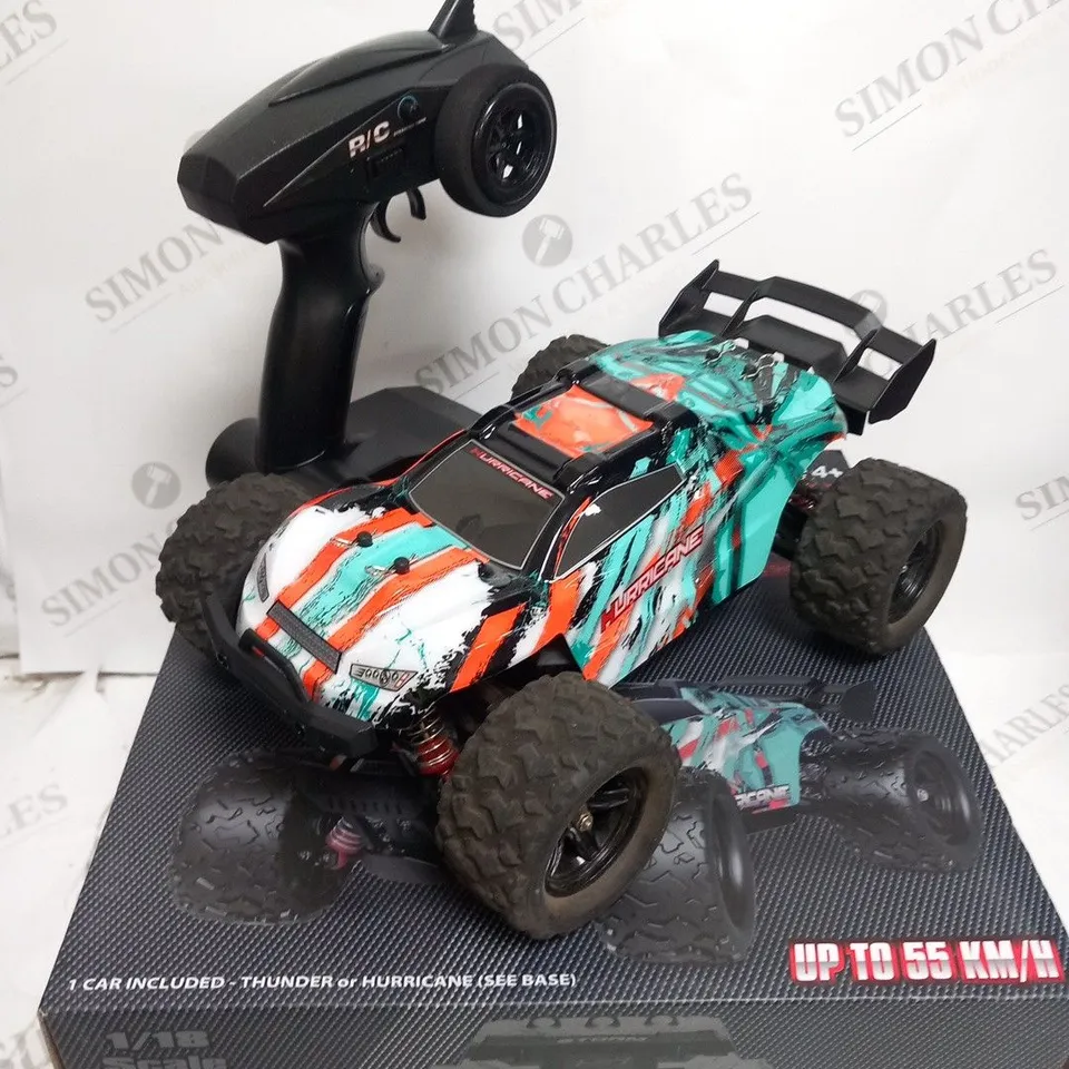 BOXED STORM HURRICANE 1/18 SCALE 4WD MONSTER BUGGY