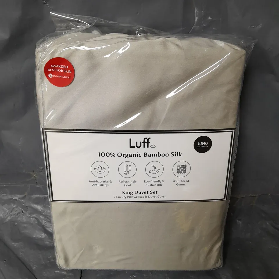 LUFF BAMBOO SILK KING DUVET SET