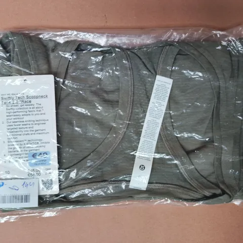 BAGGED LULULEMON SWIFTLY TECH SCOOPNECK TANK 2.0 RACE TOP IN GREEN SIZE 10
