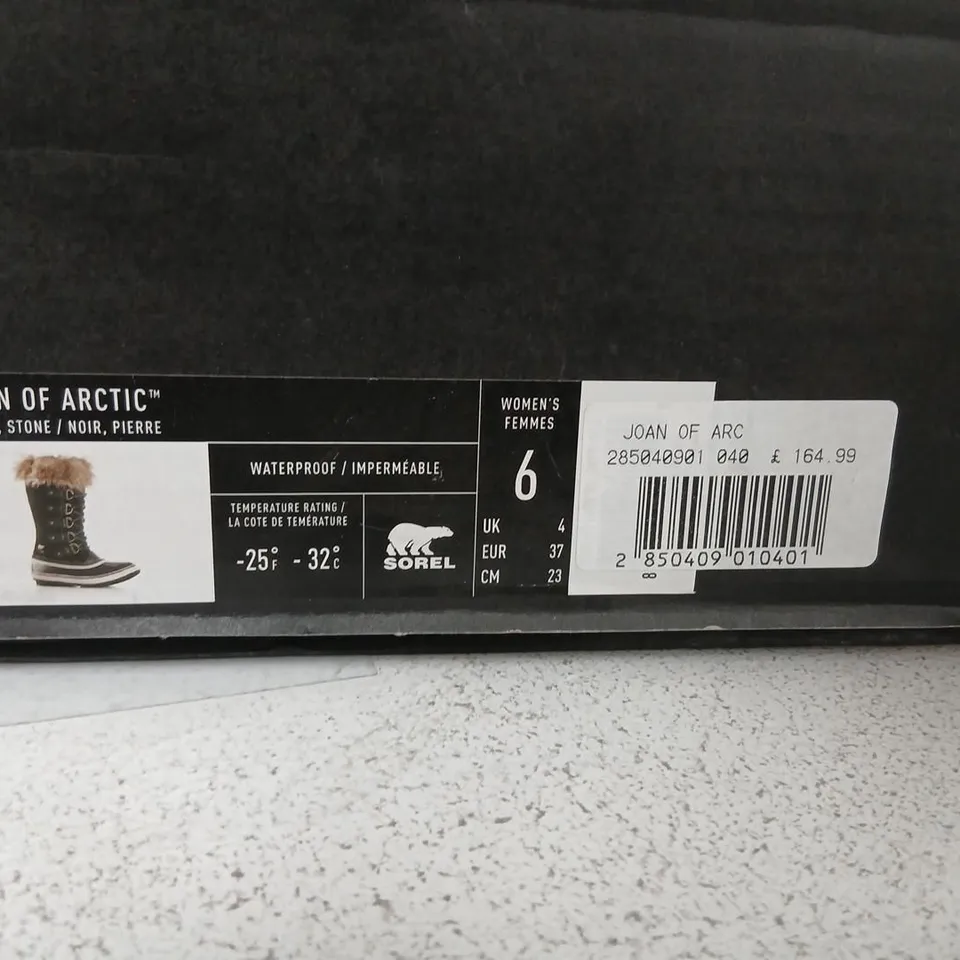 SOREL JOAN OF ARCTIC WOMEN'S SNOW BOOTS - BLACK, UK 4