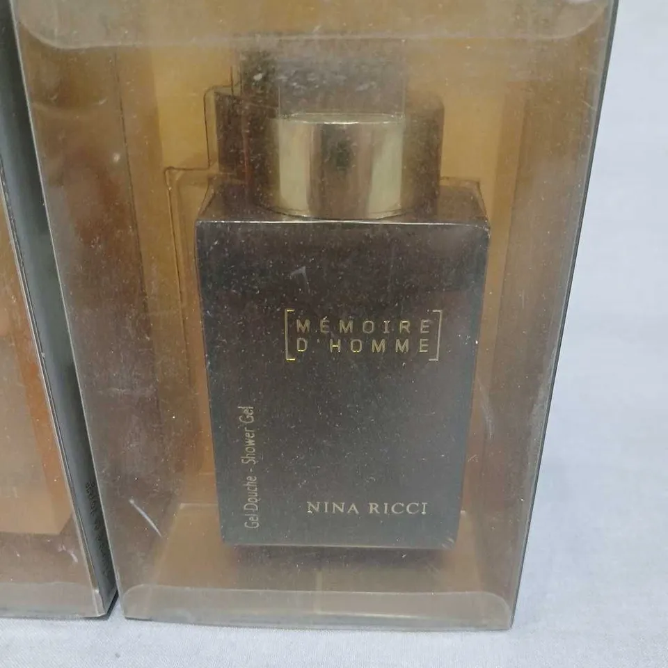 SEVEN NINA RICCI MEMOIRE D'HOMME SHOWER GEL GIFT SET (2 BOXED BOTTLES)