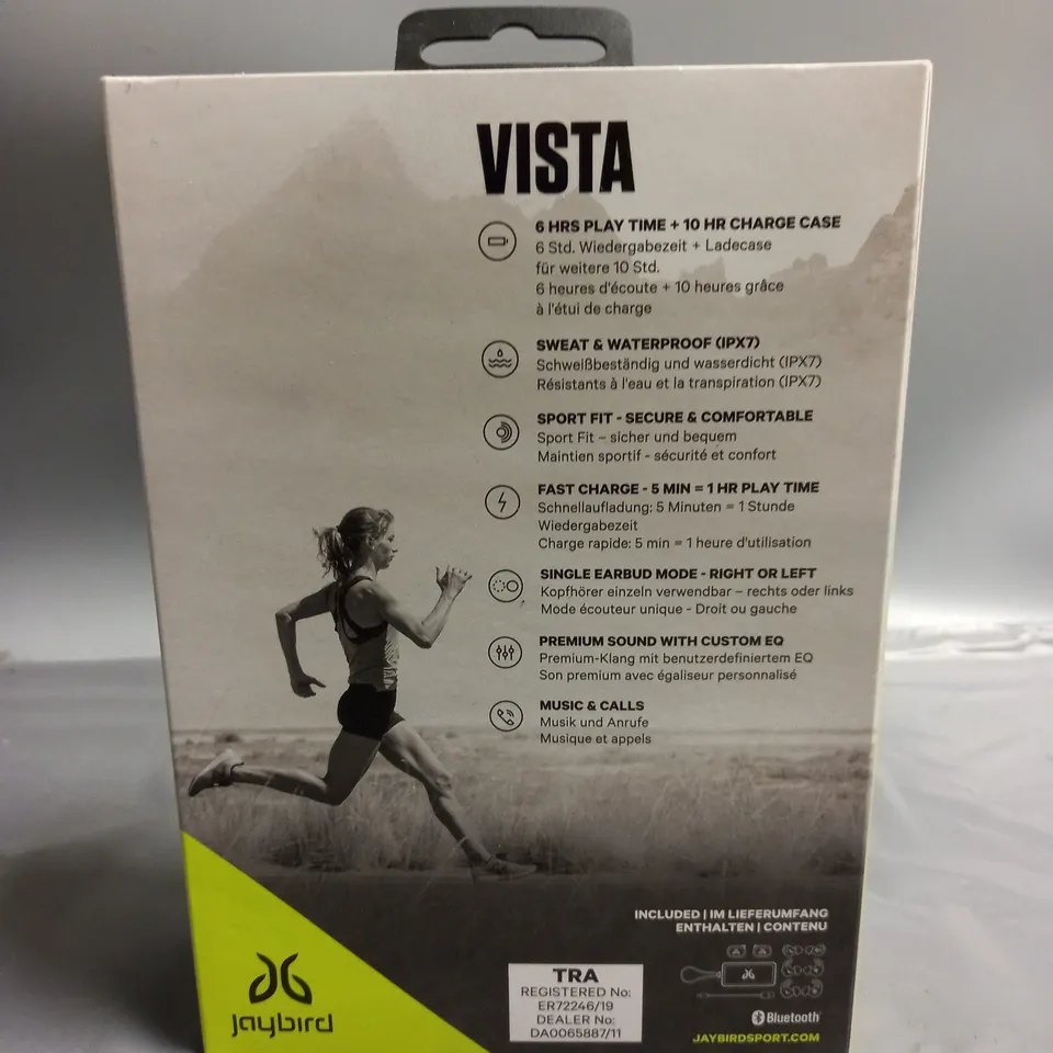 BOXED JAYBIRD VISTA TRUE WIRELESS SPORT HEADPHONES