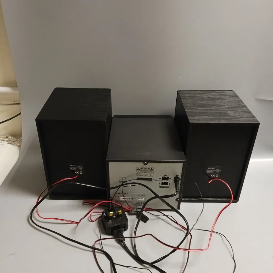 BOXED SHARP HI-FI MICRO SYSTEM IN BLACK CD PLAYER AND BLUETOOTH ENABLED