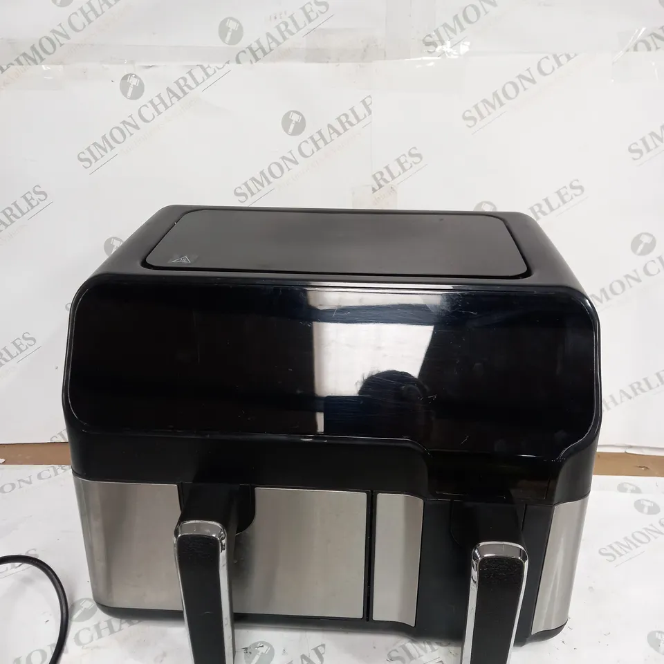 BOXED COOK'S ESSENTIALS 7.7L DUAL AIR FRYER, BLACK