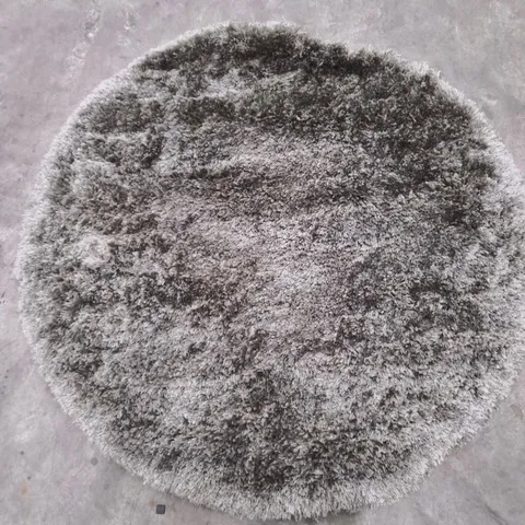 ROUND EMERALD GREEN SHAGGY RUG (130x130cm)