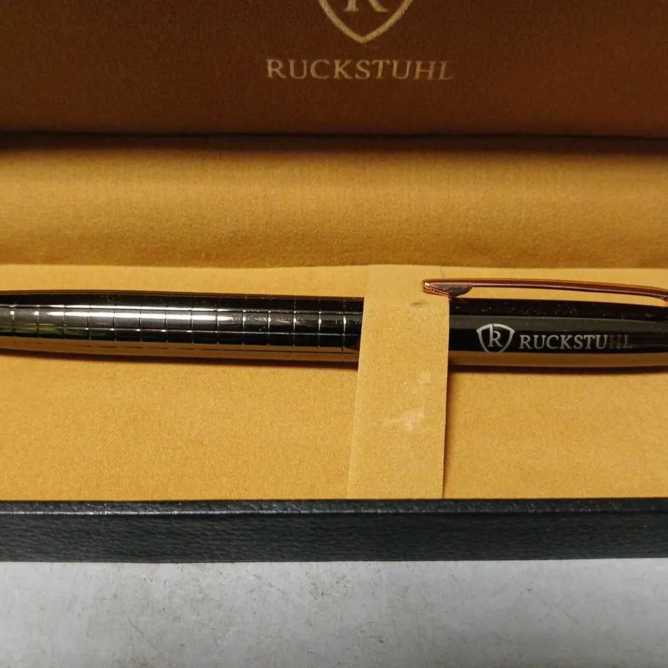 BOXED RUCKSTUHL ROSE GOLD BALL POINT PEN 