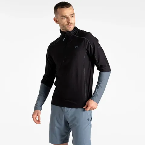 BRAND NEW DARE2B TORREKLITE JERSEY IN BLACK/STORMY WEATHER - UK MEDIUM