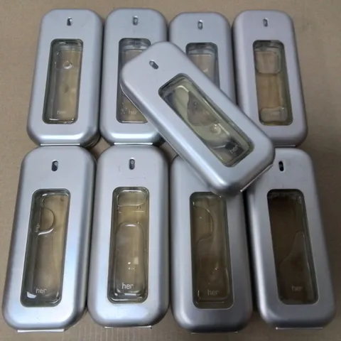 LOT OF 9 HER 100ML EAU DE TOILETTES