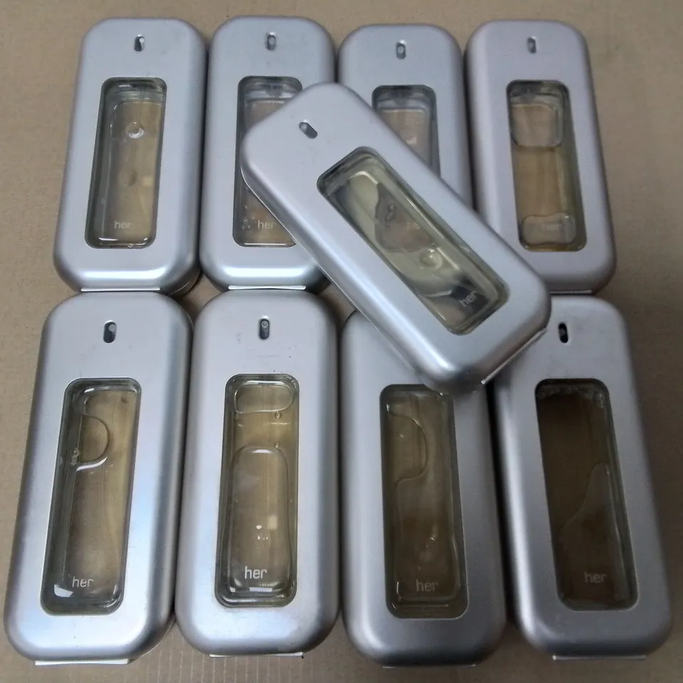 LOT OF 9 HER 100ML EAU DE TOILETTES