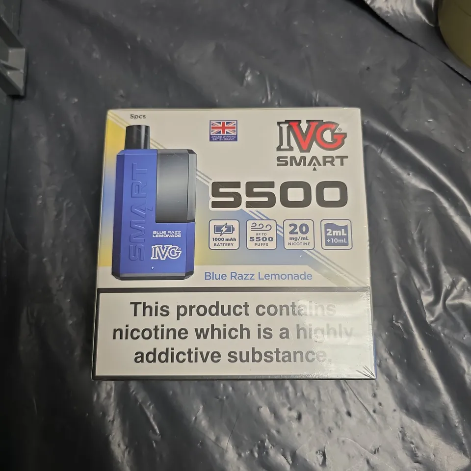 IVG SMART S500 DISPOSABLE VAPE – BLUE RAZZ LEMONADE, 20 MG/ML NICOTINE