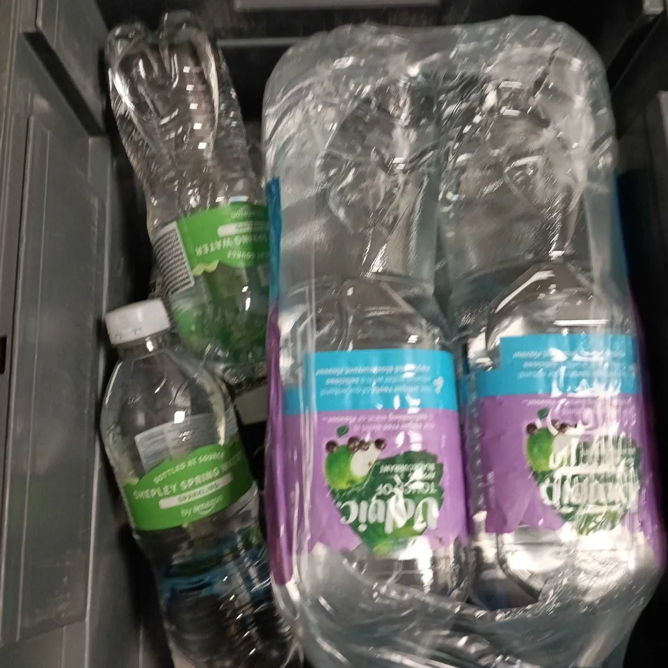 APPROXIMATELY 7 ASSORTED DRINK PRODUCTS TO INCLUDE VOLVIC & SHEPLEY SPRING WATER  