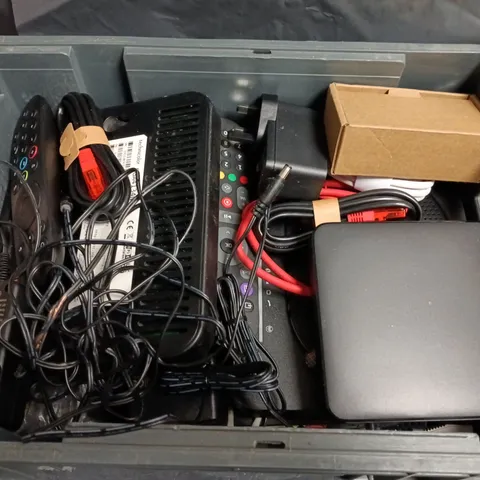 APPROXIMATELY 20 ASSORTED HOUSEHOLD ITEMS TO INCLUDE REMOTE CONTROLS, WIFI BOXES AND ROUTERS