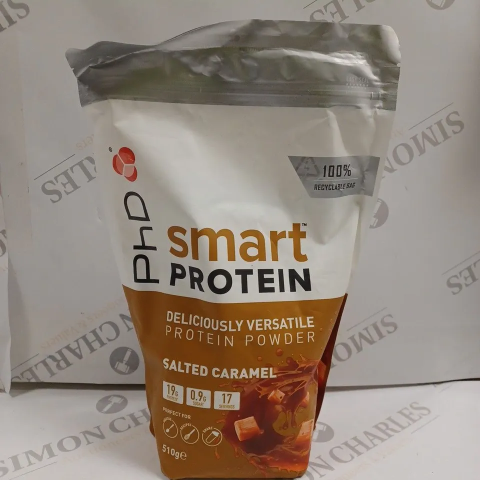 SEALED PHD SMART PROTEIN DELICIOUSLY VERSATILE PROTEIN POWDER - SALTED CARAMEL 510G