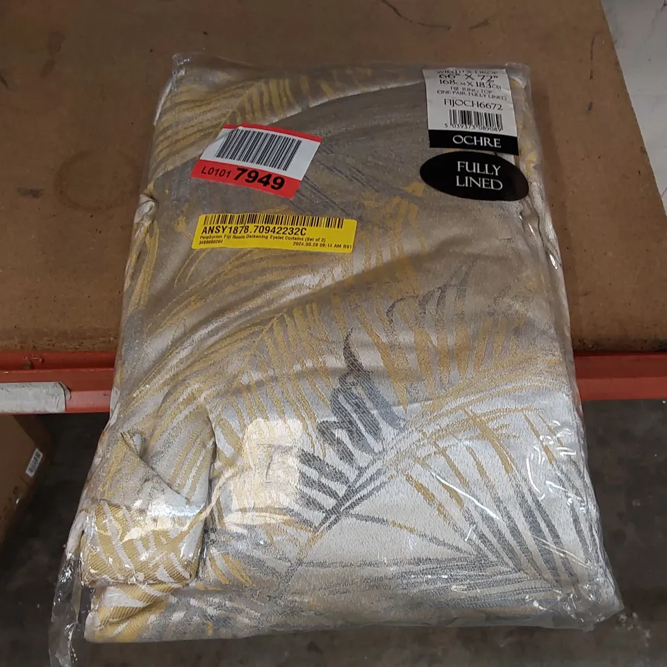 BAGGED PORPHYRION FIJI ROOM DARKENING EYELET CURTAINS, SET OF 2 - 168 X 183CM (1 ITEM)