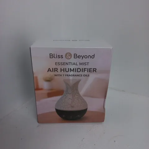 BLISS & BEYOND ESSENTIAL MIST AIR HUMIDIFIER WITH 7 FRAGRANCE OILS