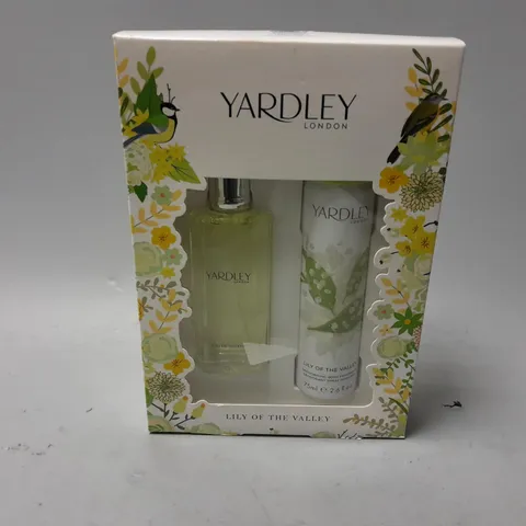 5 BOXED YARDLEY LONDON LILY OF THE VALLEY SETS