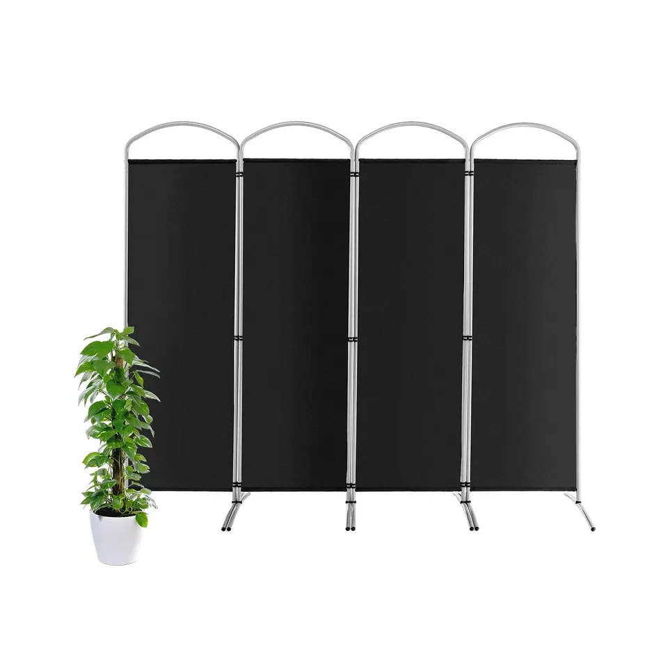 BOXED COSTWAY 6.2FT FOLDING 4-PANEL ROOM DIVIDER HOME OFFICE LIVING ROOM SCREEN DIVIDER - BLACK