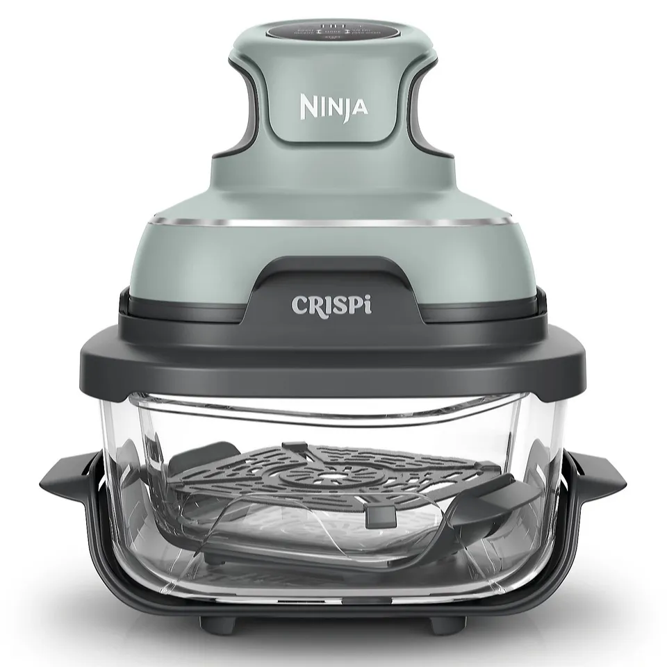 OUTLET NINJA CRISPI 4-IN-1 GLASS PORTABLE AIR FRYER 2X 1.4L CONTAINERS