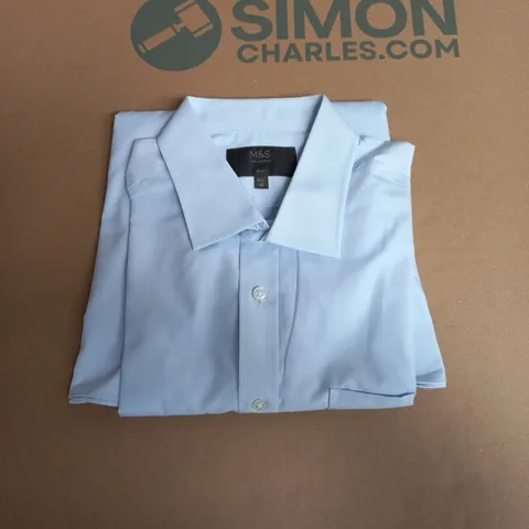 M&S COLLECTION SLIM FIT LIGHT BLUE SHIRT – COLLAR 16.5IN, CHEST 42IN